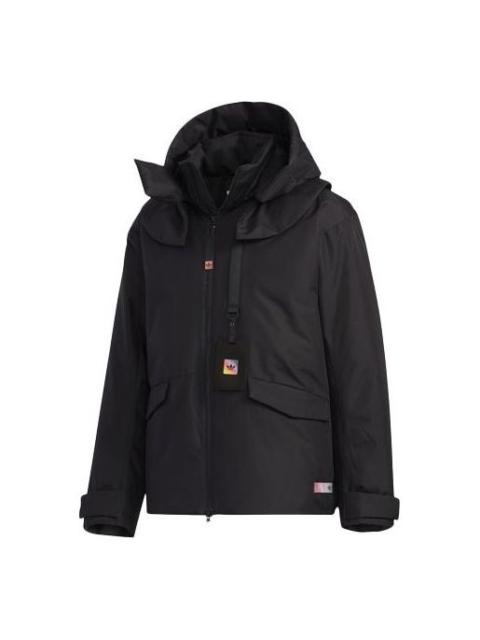 adidas originals Premium Jkt 2 Detachable Multiple Pockets Casual Sports Stay Warm Down Jacket Black