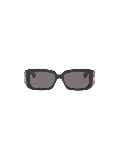 GUCCI Black Rectangular Sunglasses