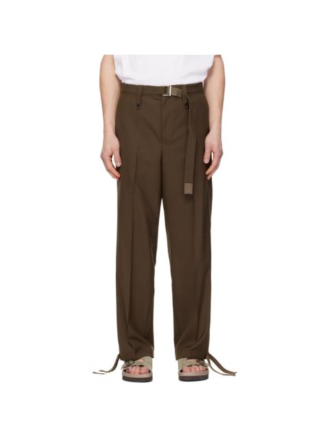 sacai Brown Suiting Trousers