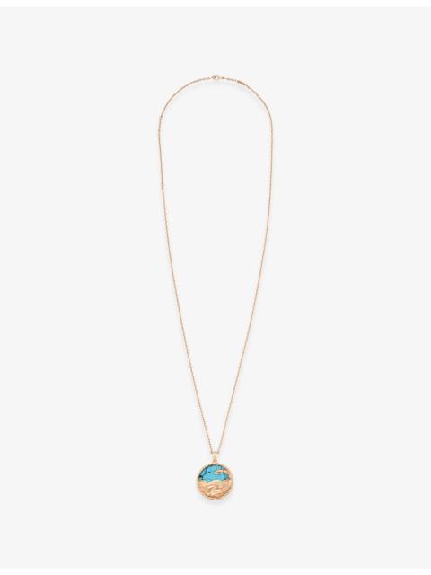 Van Cleef & Arpels Zodiaque Scorpio 18ct Rose-Gold And Turquoise Pendant Necklace