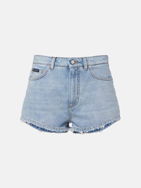 Dolce & Gabbana Frayed denim shorts