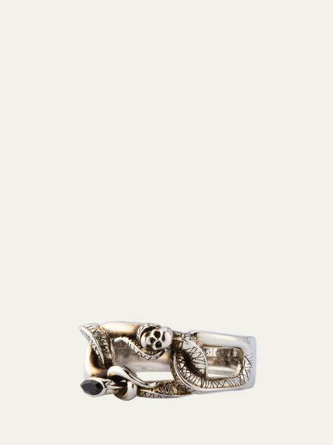 Alexander McQueen Men's Snake Skull Ring