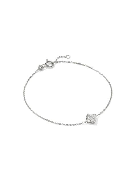 KENDRA SCOTT 0.45 ct Lab Grown White Diamond Dira Princess 14k White Gold Delicate Chain Bracelet