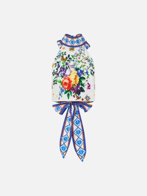 CAMILLA HALTER TIE BACK TOP