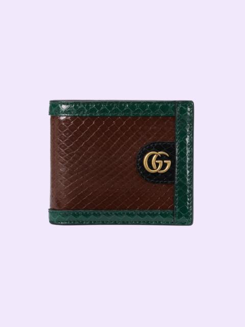 GUCCI Gucci Nojum Ophidia python bifold wallet