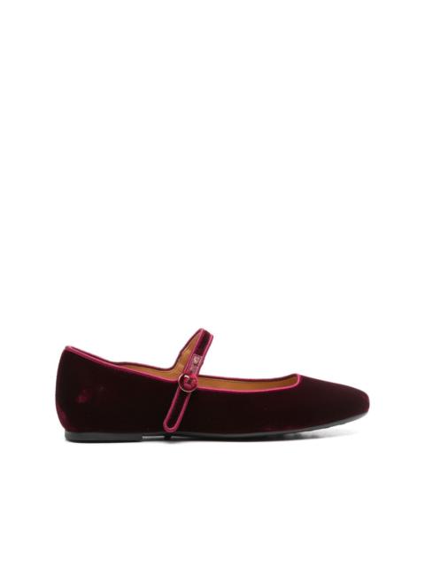 velvet ballet flats