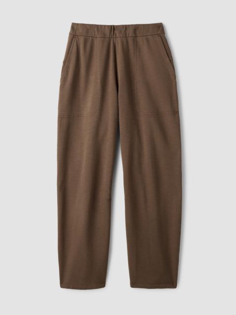 EILEEN FISHER Garment-Dyed Organic Cotton Terry Arch Pant