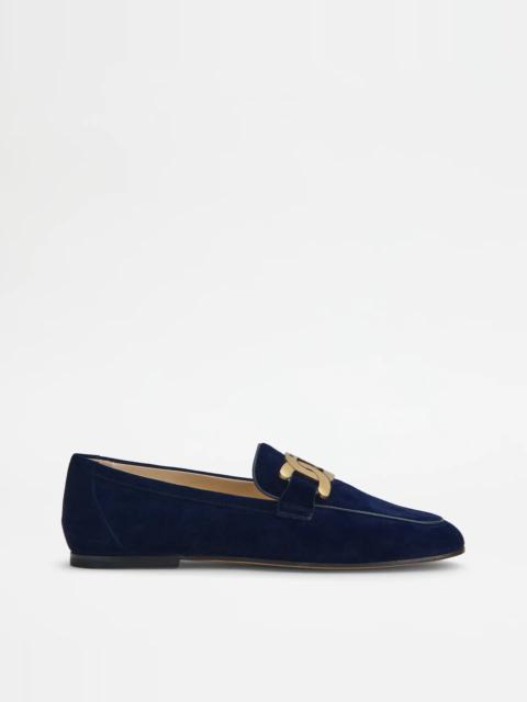 Tod's KATE LOAFERS IN SUEDE - BLUE