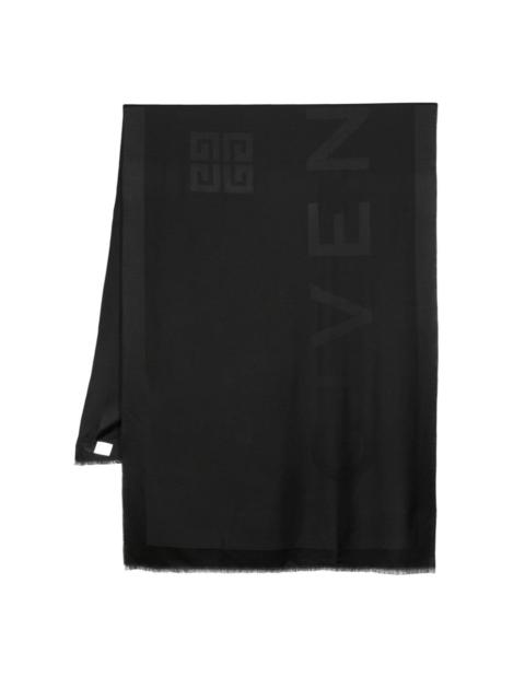 Givenchy logo-jacquard silk-blend scarf