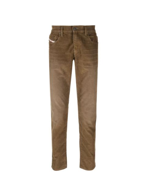 faded-effect corduroy trousers