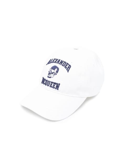 Alexander McQueen embroidered-motif cotton cap