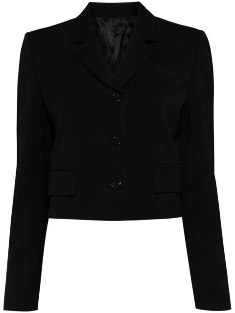 cropped single-breasted blazer