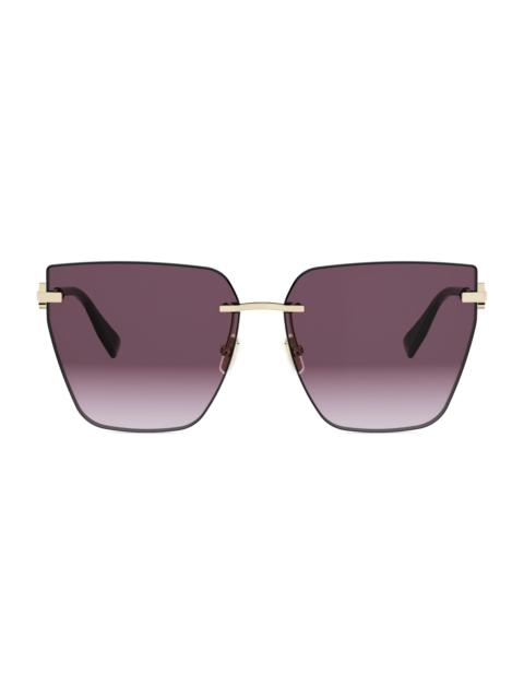 BVLGARI Women's 61MM Butterfly Sunglasses - Gold Other Gradient Bordeaux