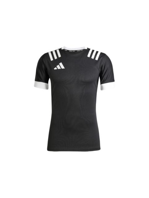 adidas adidas 3-Stripes Fitted Jersey Black White