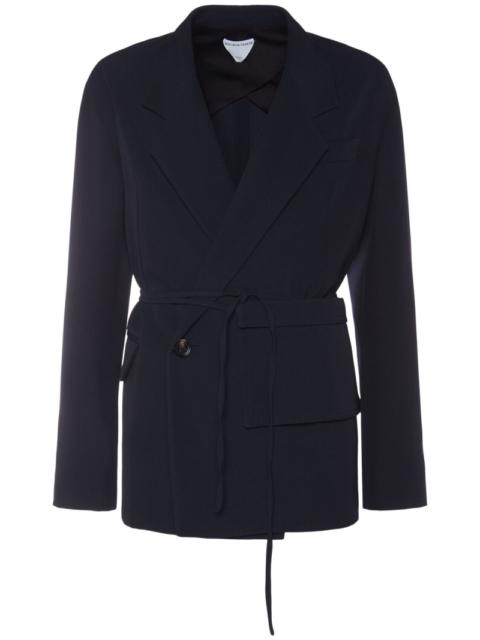 Compact wool gabardine blazer