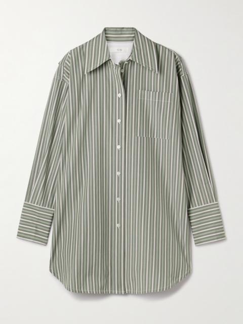 CO Oversized Striped Cotton-poplin Shirt