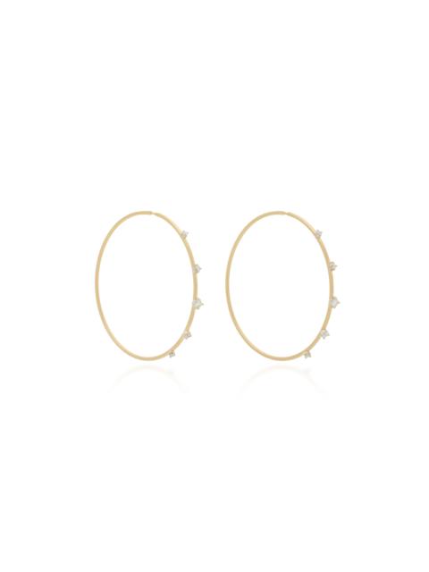 ILA Solar 14K Gold Diamond Hoop Earrings yellow