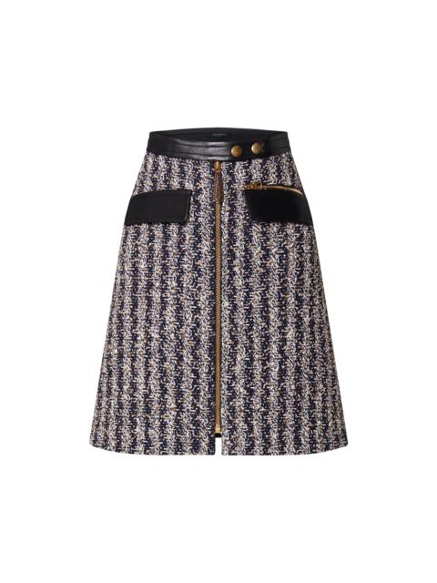 Louis Vuitton Lurex Tweed Front Skirt