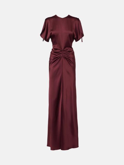 Victoria Beckham Gathered jersey maxi dress