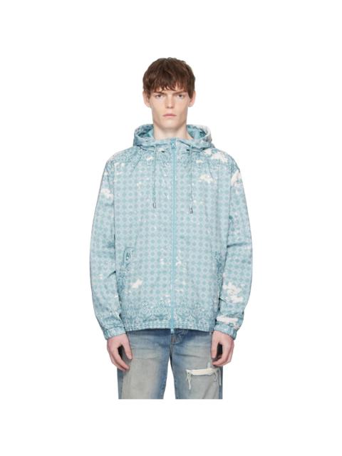 AMIRI Blue MA Quad Windbreaker Jacket