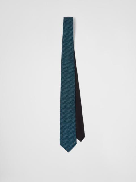 Prada Micro-print silk tie