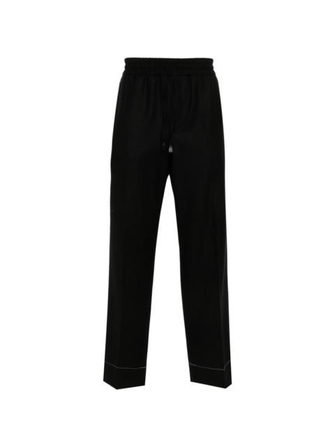 Brioni elasticated-waist tapered trousers