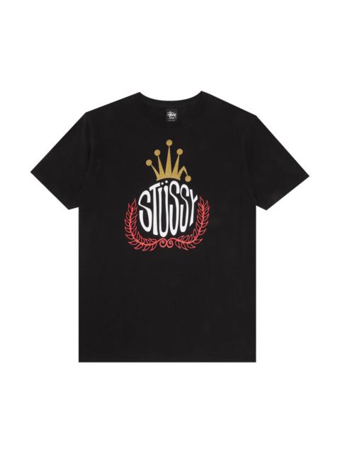 ★【STUSSY】★CROWN WREATH PIGMENT DYED TE.E★BLACK★ Stüssy Stussy Crown Wreath Pigment Dyed Tee 'Black' | REVERSIBLE