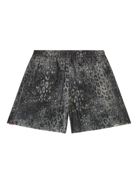 Diesel animal-print drawstring swim shorts