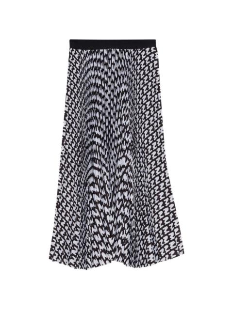 MSGM printed midi pleated skirt