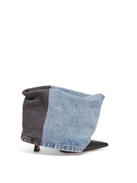 Loewe Ankle boot in denim and calfskin