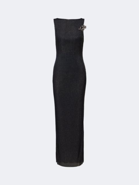 ROLAND MOURET Embellished mesh gown