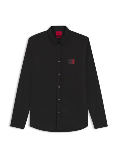 HUGO RELAXED-FIT SHIRT IN STRETCH-COTTON CANVAS