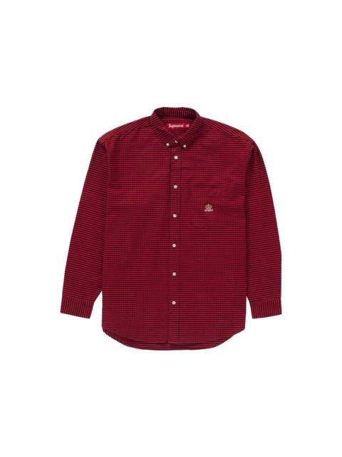 Supreme Supreme Loose Fit Flannel Oxford Shirt Red Plaid