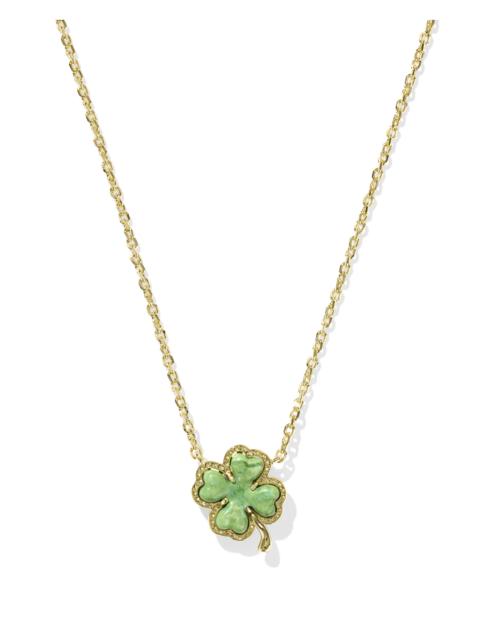 KENDRA SCOTT Clover Gold Short Pendant Necklace