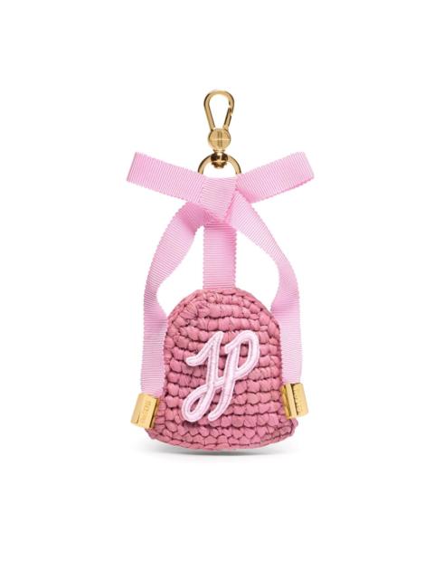 PATOU raffia keychain