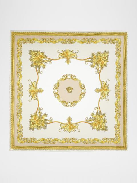 VERSACE Silk Twill Foulard Scarf