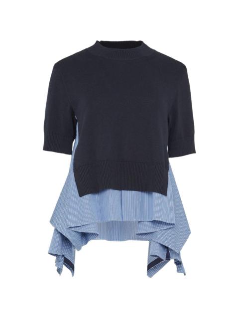 sacai poplin blouse