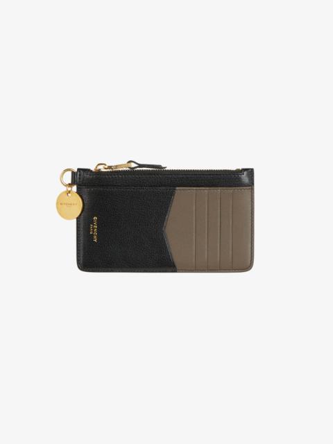 Givenchy GV3 zipped card holder in leather