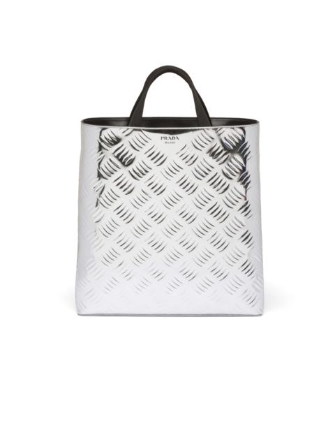 Prada Brushed leather tote bag with water bottle