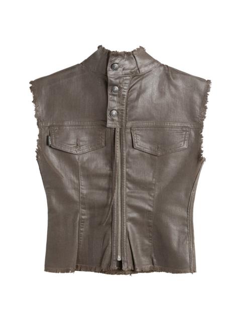 OTTOLINGER Ottolinger Glazed Denim Zip Top