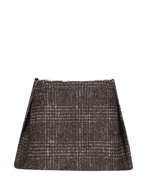 IRO tweed frayed-edge mini skirt