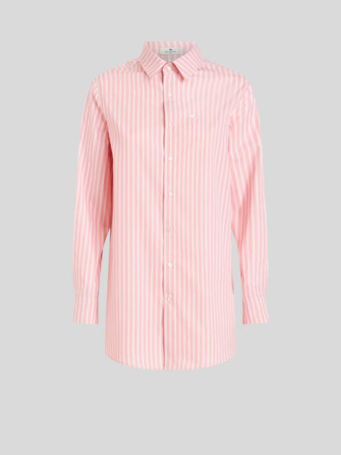STRIPED SHIRT WITH EMBROIDERED PEGASO