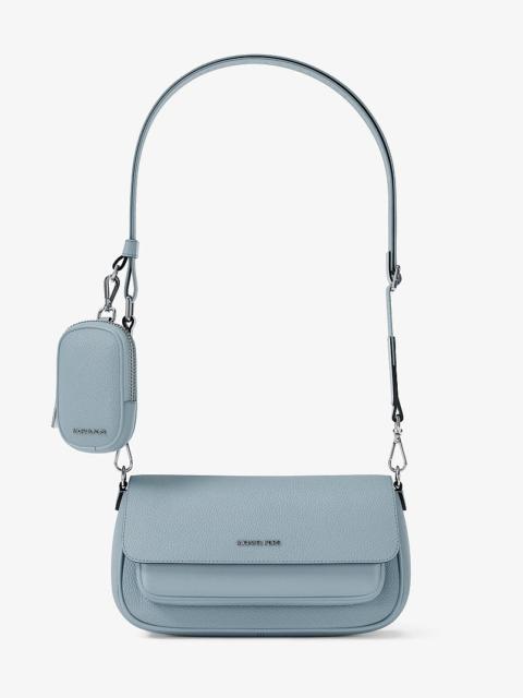 MICHAEL KORS Jet Set Travel Small Pebbled Leather Crossbody Bag With Pouch