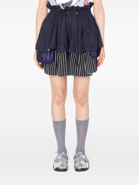 Kolor drawstring layered midi skirt