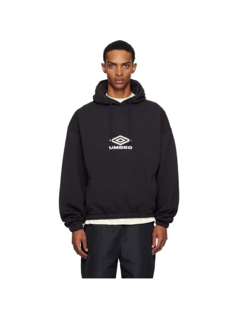 umbro Black OG Logo Mask Hoodie