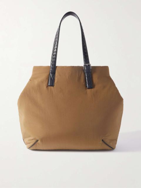 Bottega Veneta Padded Paper Nylon and Intrecciato Leather Tote Bag