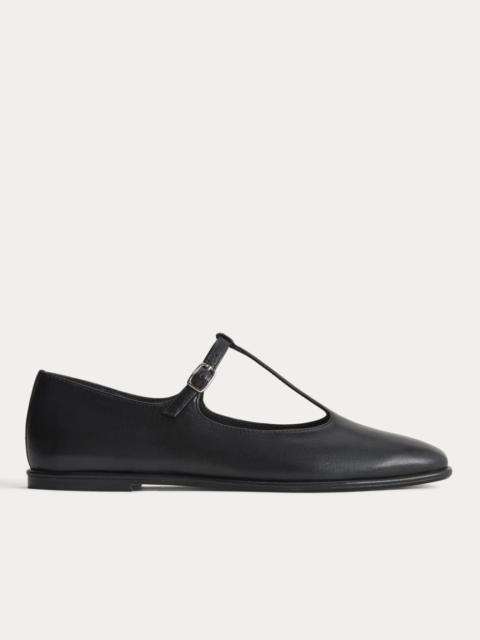 EVERLANE THE LEATHER T-STRAP FLAT