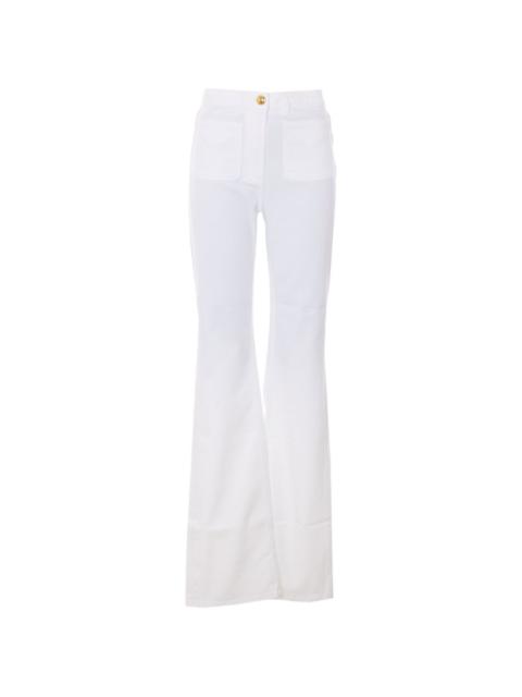 ELISABETTA FRANCHI logo-button trousers