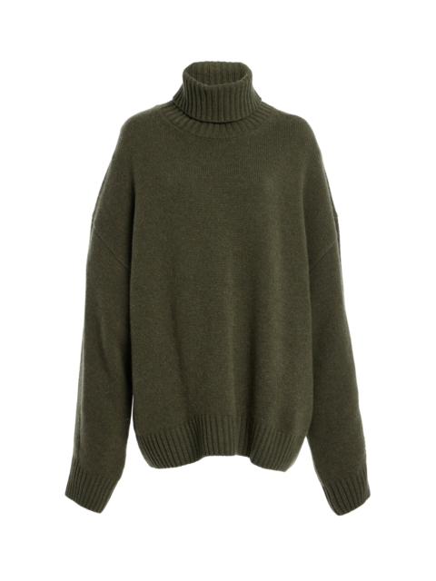 Another Tomorrow Cashmere And Wool-Blend Sweater dark green