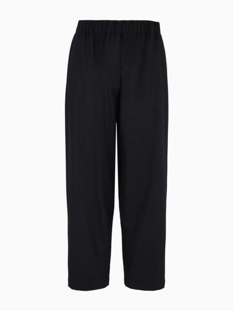 Soft wool and cashmere flannel trousers